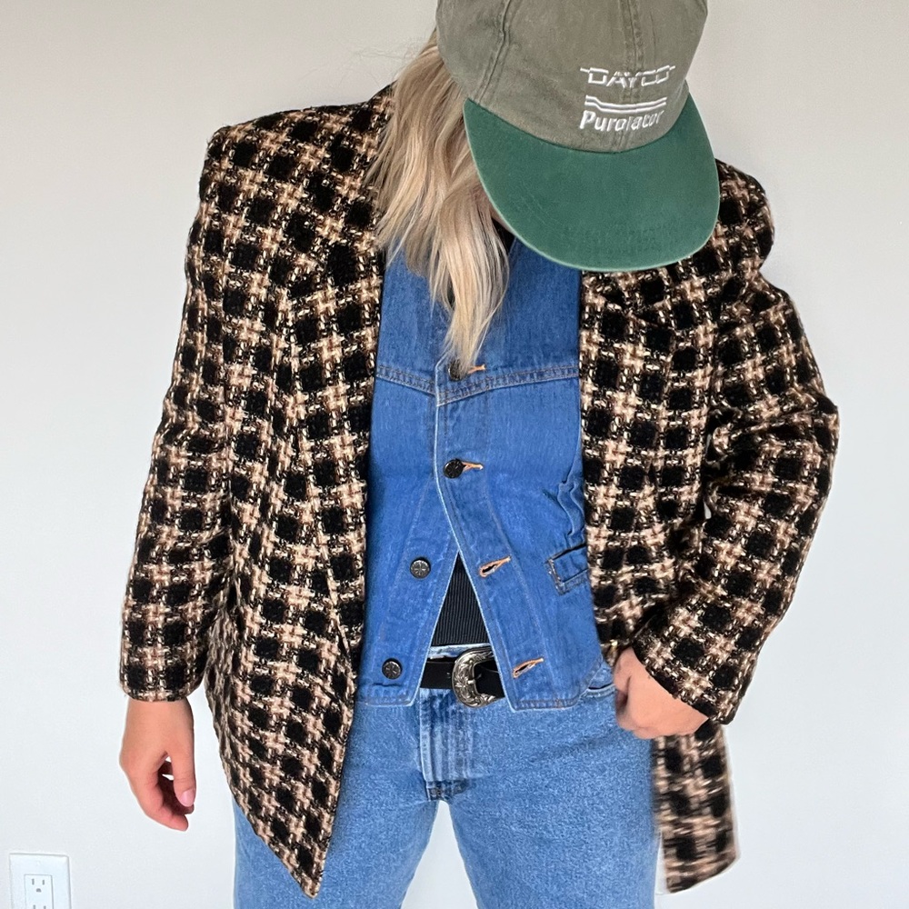 Alia vintage textured blazer